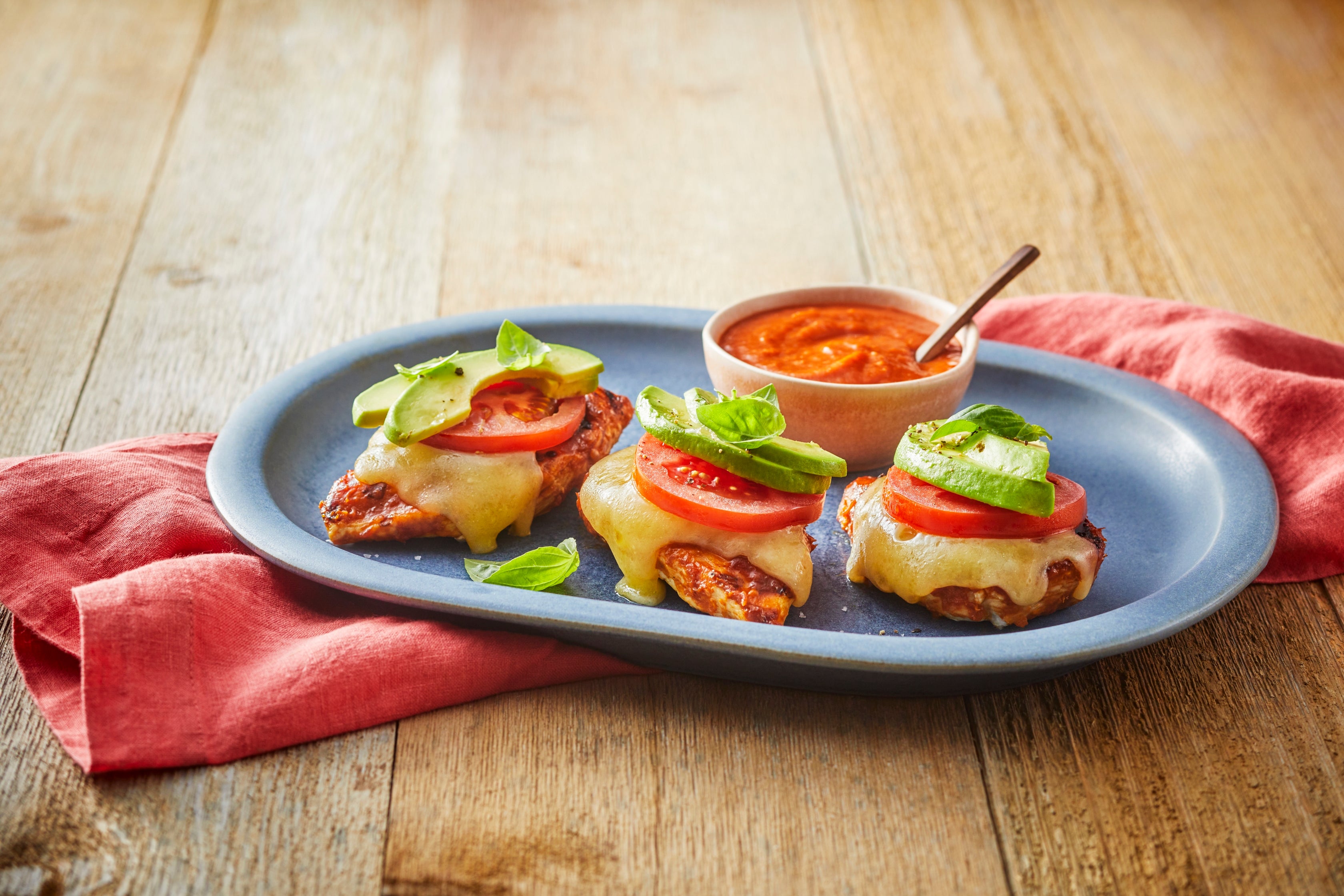 Garlic & Herb Jack Chicken with Rhubarb Barbecue Sauce